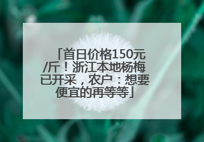 首日价格150元/斤！浙江本地杨梅已开采，农户：想要便宜的再等等
