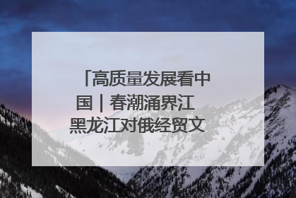 高质量发展看中国｜春潮涌界江 黑龙江对俄经贸文旅交流绿意盎然