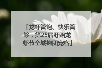 龙虾管饱、快乐管够，第25届盱眙龙虾节全城抱团宠客