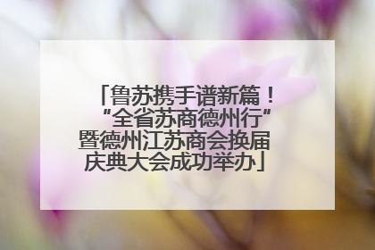 鲁苏携手谱新篇！“全省苏商德州行”暨德州江苏商会换届庆典大会成功举办