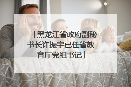 黑龙江省政府副秘书长许振宇已任省教育厅党组书记