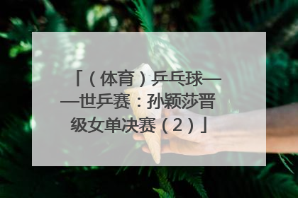 （体育）乒乓球——世乒赛：孙颖莎晋级女单决赛（2）