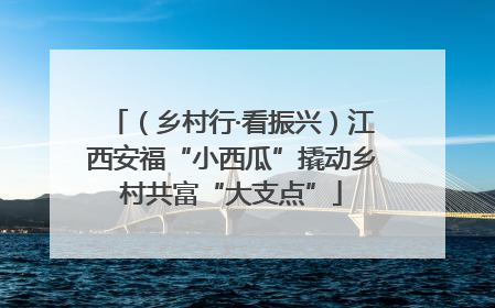 （乡村行·看振兴）江西安福“小西瓜”撬动乡村共富“大支点”