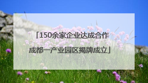 150余家企业达成合作 成都一产业园区揭牌成立