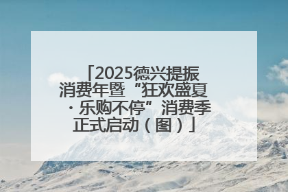 2025德兴提振消费年暨“狂欢盛夏・乐购不停”消费季正式启动（图）