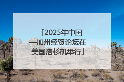 2025年中国—加州经贸论坛在美国洛杉矶举行