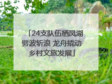 24支队伍栖凤湖劈波斩浪 龙舟撬动乡村文旅发展
