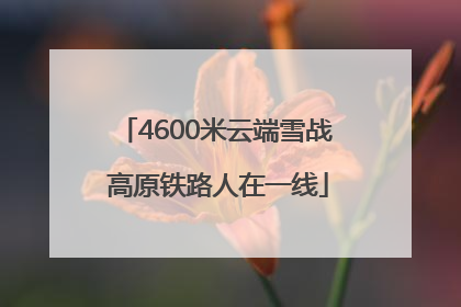 4600米云端雪战 高原铁路人在一线