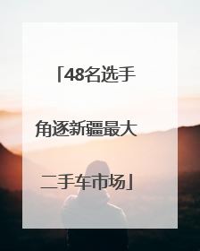 48名选手角逐新疆最大二手车市场