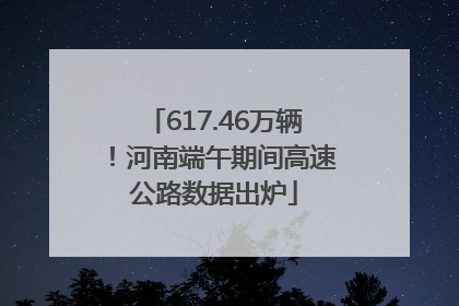 617.46万辆！河南端午期间高速公路数据出炉