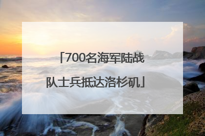 700名海军陆战队士兵抵达洛杉矶