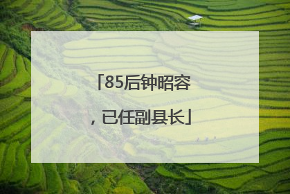 85后钟昭容，已任副县长