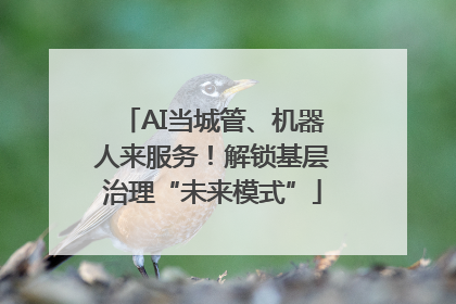 AI当城管、机器人来服务！解锁基层治理“未来模式”